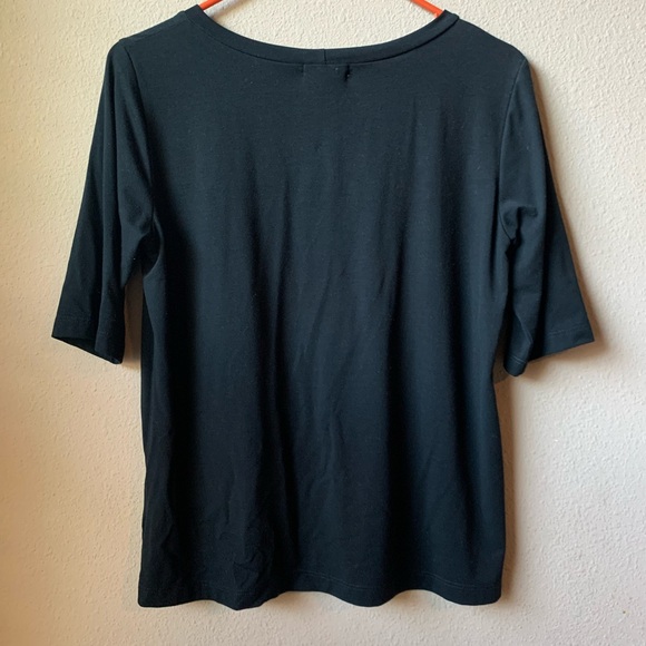 LNA short sleeve black blouse. Size M. - Picture 2 of 6